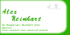 alex meinhart business card